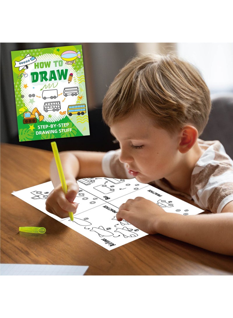 Capstro How to Draw Step-by-Step Drawing Book for Kids – Guided Sketch Practice for Early Art Skills, Creative Learning & Screen-Free Activity – Transportation Theme - Image 4